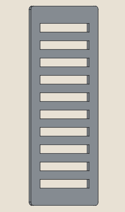 Modern metal air vent cover with precision machined lines, minimalist design, and solid stainless steel construction