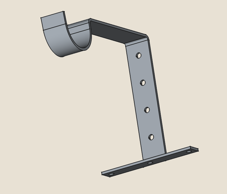 Solid 304 stainless steel curtain rod bracket with precision machined construction and high weight capacity
