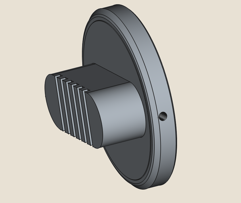 Solid 304 stainless steel stove knob with precision machined finish and substantial weight (machined, not cast)